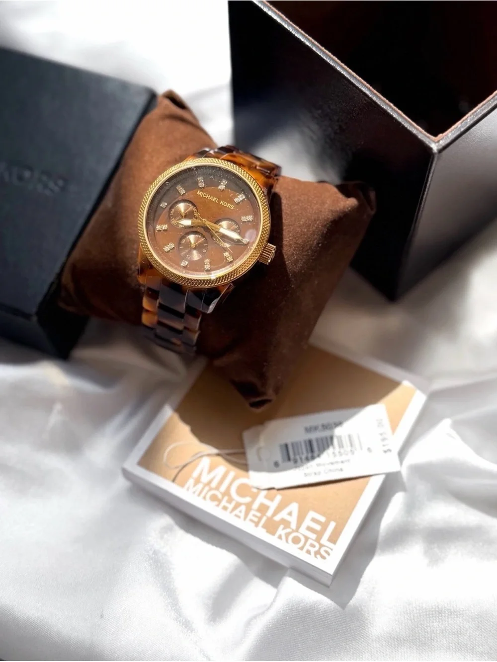 Michael Kors Watch • Tortoise Shell w/Swarovski Crystals